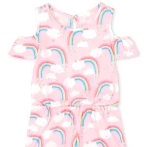 The Children’s Place Toddler Girls Rainbow Cold Shoulder Romper - Size 2T